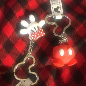 Minnie hand & Mickey pants soft touch keychains-2